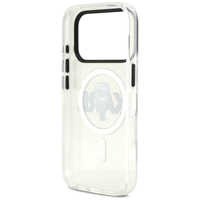 Karl Lagerfeld IML Karl Sketch Logo MagSafe Case for iPhone 17 Pro - Transparent