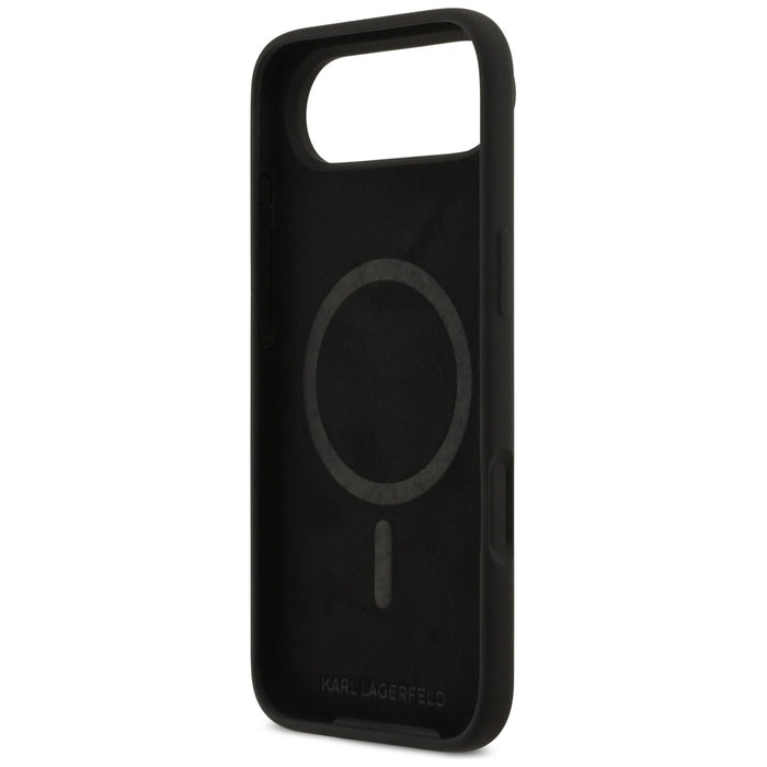 Karl Lagerfeld Silicone Karl&amp;Choupette Ring MagSafe Case for iPhone 17 Air - Black