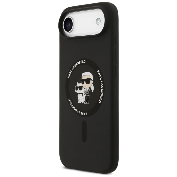 Karl Lagerfeld Silicone Karl&amp;Choupette Ring MagSafe Case for iPhone 17 Air - Black
