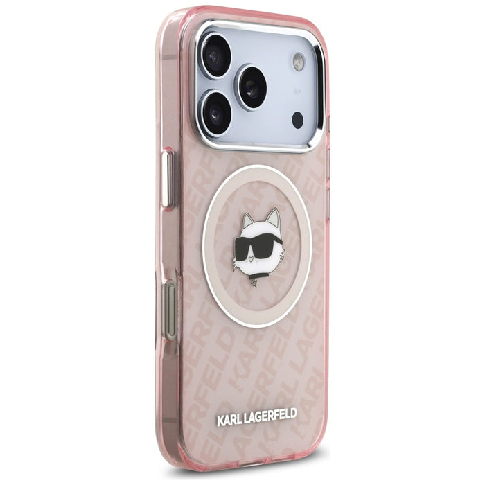 Karl Lagerfeld IML Choupette Head Logo MagSafe Case for iPhone 17 Pro Max - Pink