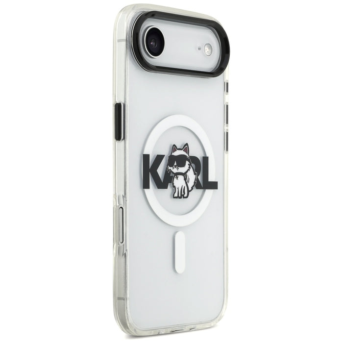 Karl Lagerfeld IML Choupette Sketch Logo MagSafe iPhone Air Case - Clear