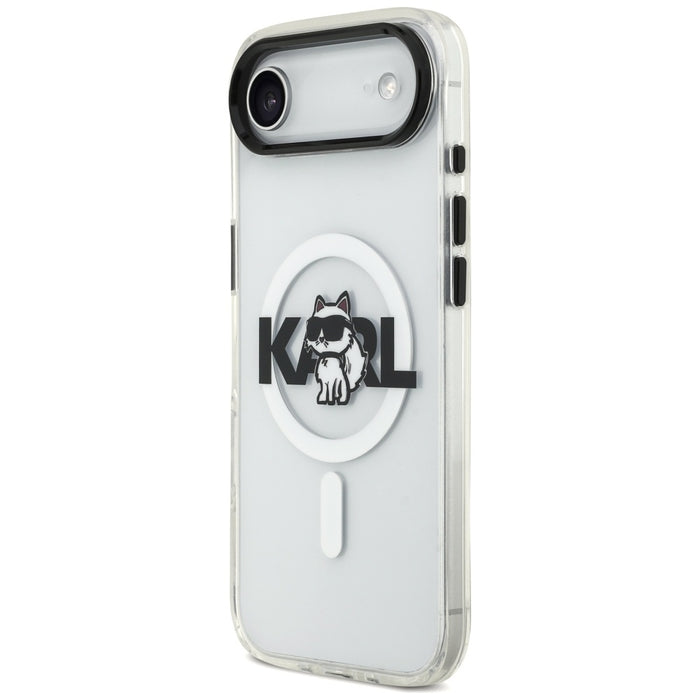 Karl Lagerfeld IML Choupette Sketch Logo MagSafe iPhone Air Case - Clear