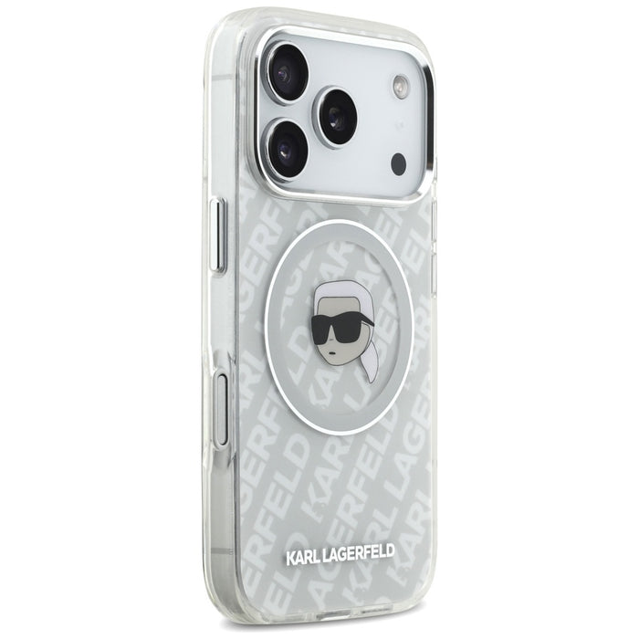 Karl Lagerfeld IML Karl Head Logo MagSafe Case for iPhone 17 Pro - Gray