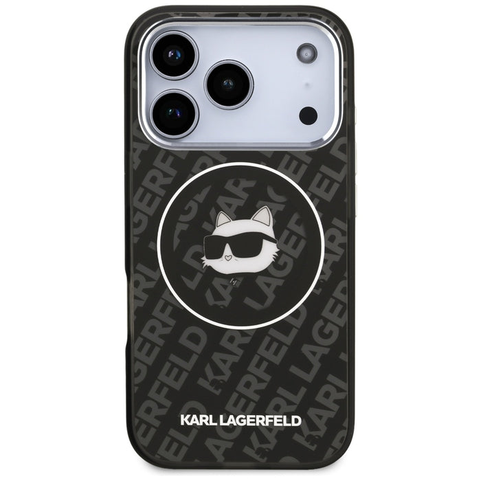 Karl Lagerfeld IML Choupette Head Logo MagSafe Case for iPhone 17 Pro Max - Black