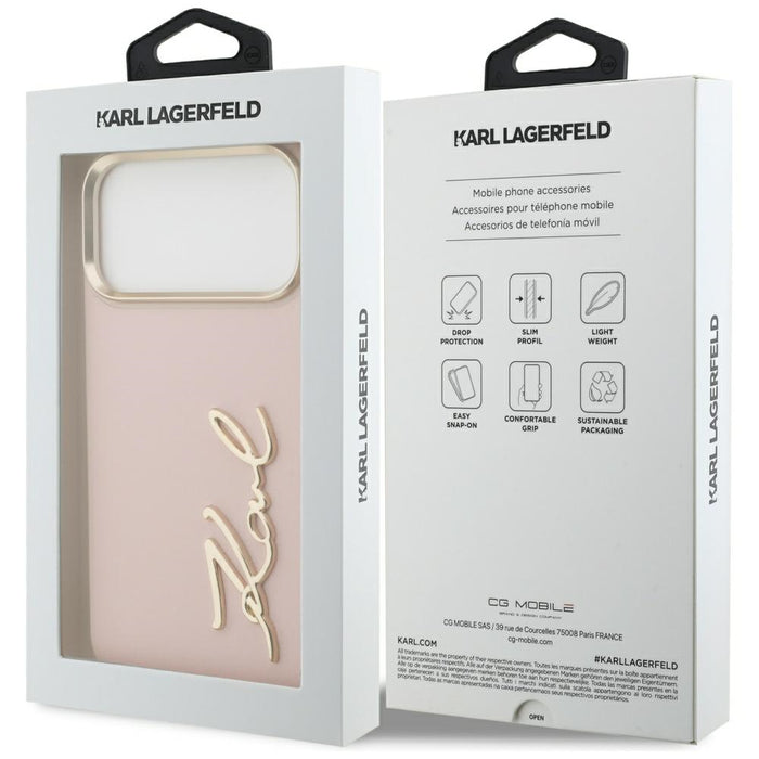 Karl Lagerfeld Karl Script Logo Case for iPhone 17 Pro Max - Pink
