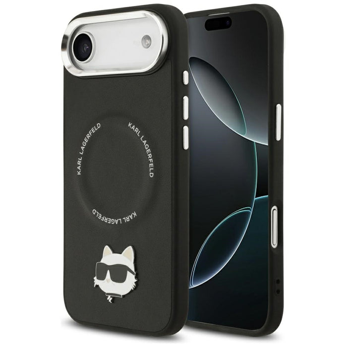 Karl Lagerfeld Choupette Pin MagSafe Case for iPhone Air Black