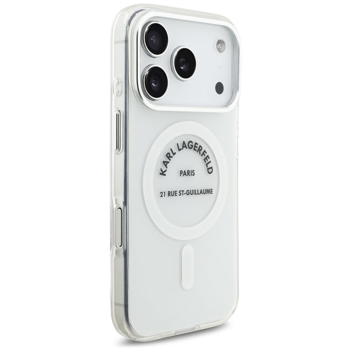 Karl Lagerfeld IML Karl RSG Logo MagSafe Case for iPhone 17 Pro - Transparent