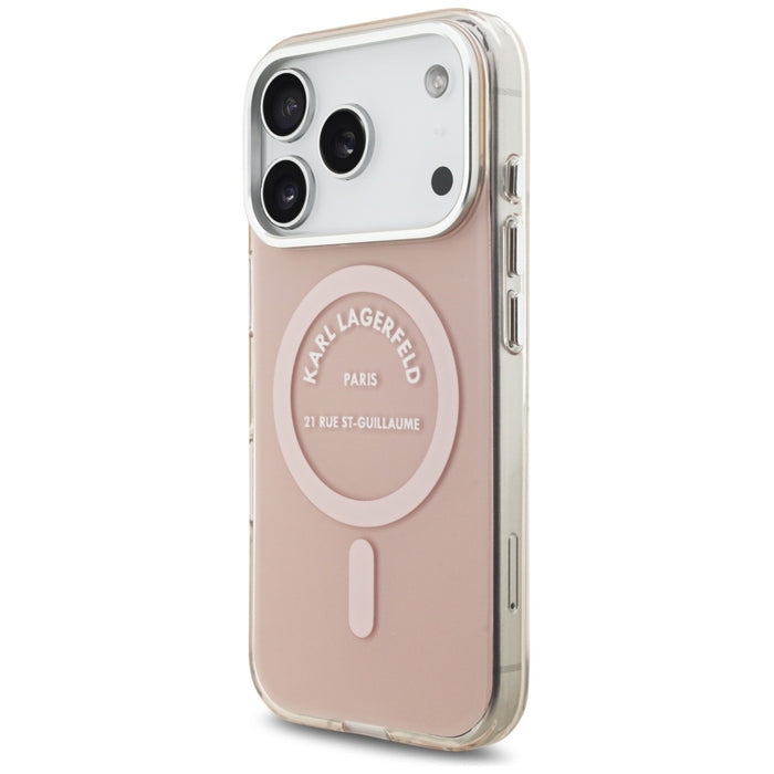Karl Lagerfeld IML Karl RSG Logo MagSafe Case for iPhone 17 Pro - Pink