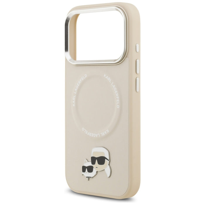 Karl Lagerfeld Karl &amp; Choupette Pins MagSafe Case for iPhone 17 Pro - Beige