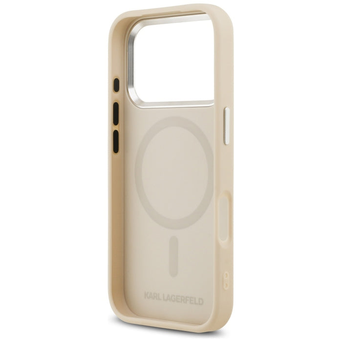 Karl Lagerfeld Karl &amp; Choupette Pins MagSafe Case for iPhone 17 Pro - Beige