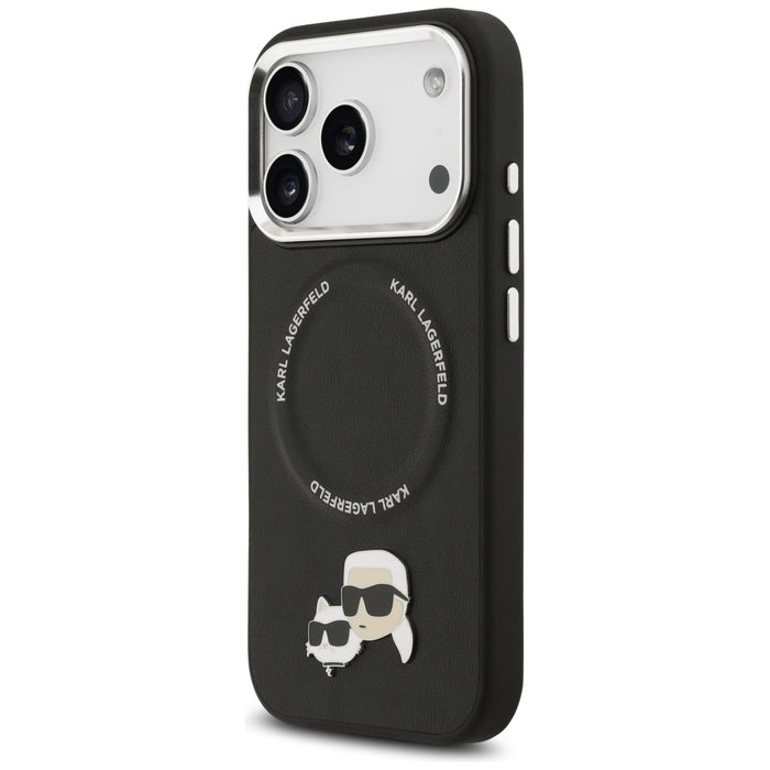 Karl Lagerfeld Karl &amp; Choupette Pins MagSafe Case for iPhone 17 Pro - Black