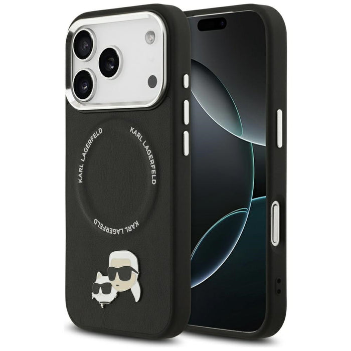 Karl Lagerfeld Karl &amp; Choupette Pins MagSafe Case for iPhone 17 Pro Max - Black