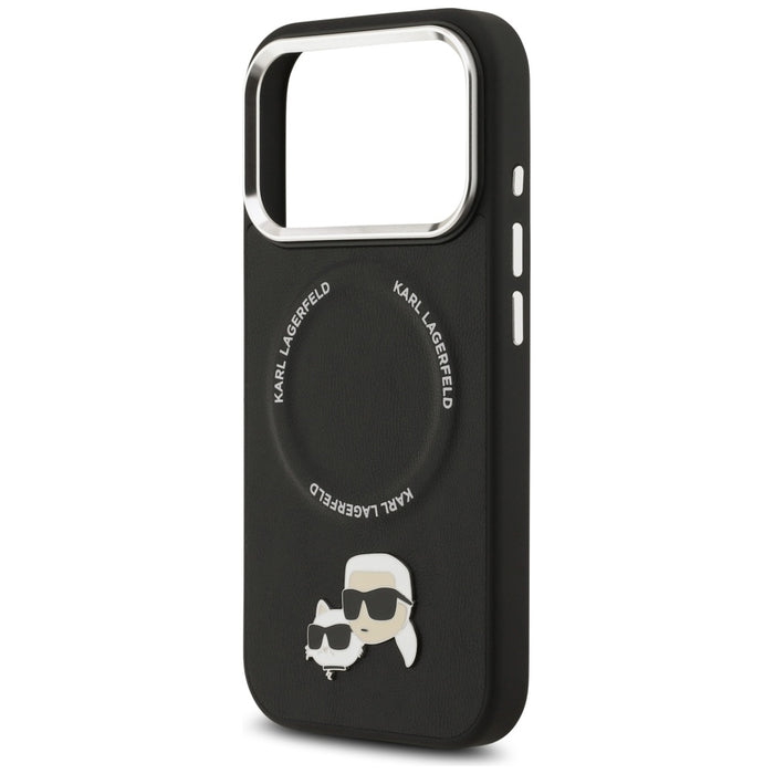Karl Lagerfeld Karl &amp; Choupette Pins MagSafe Case for iPhone 17 Pro Max - Black