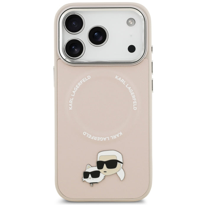 Karl Lagerfeld Karl &amp; Choupette Pins MagSafe Case for iPhone 17 Pro - Pink