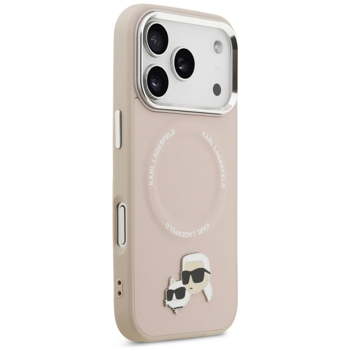 Karl Lagerfeld Karl & Choupette Pins MagSafe Case for iPhone 17 Pro - Pink