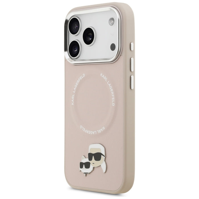 Karl Lagerfeld Karl & Choupette Pins MagSafe Case for iPhone 17 Pro - Pink