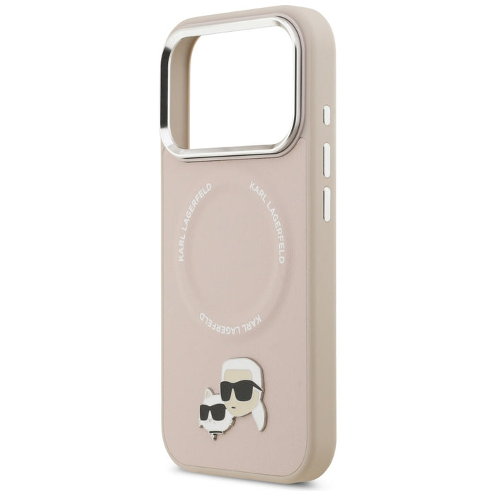 Karl Lagerfeld Karl & Choupette Pins MagSafe Case for iPhone 17 Pro - Pink