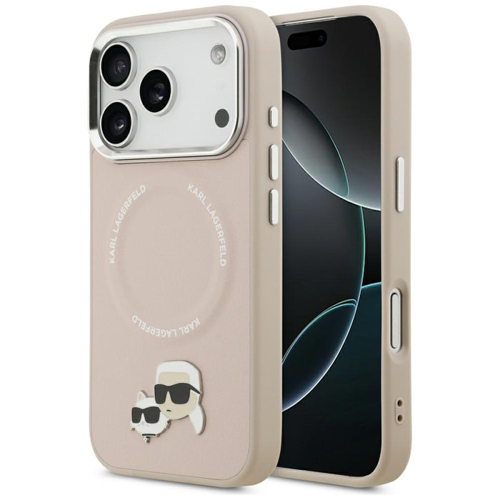 Karl Lagerfeld Karl &amp; Choupette Pins MagSafe Case for iPhone 17 Pro - Pink