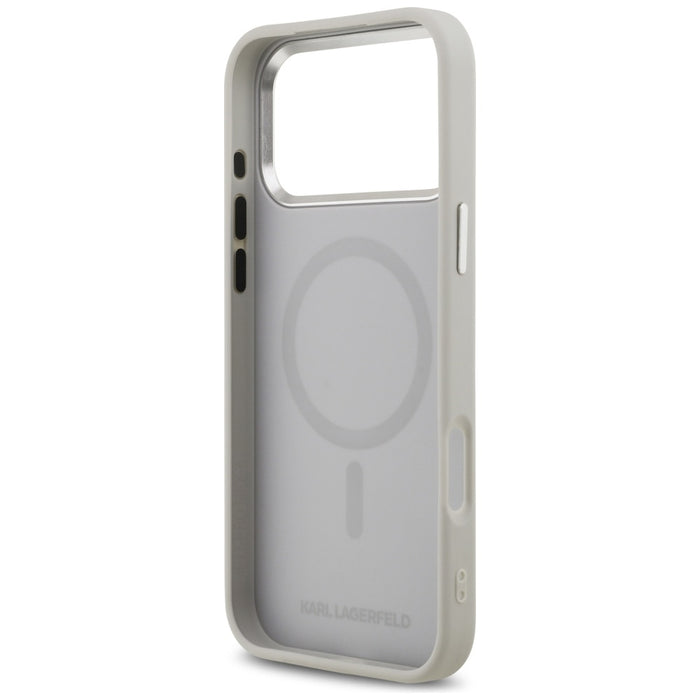 Karl Lagerfeld Karl &amp; Choupette Pins MagSafe Case for iPhone 17 Pro - Gray