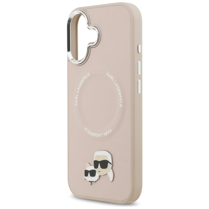 Karl Lagerfeld Karl &amp; Choupette Pins MagSafe Case for iPhone 17 Pink
