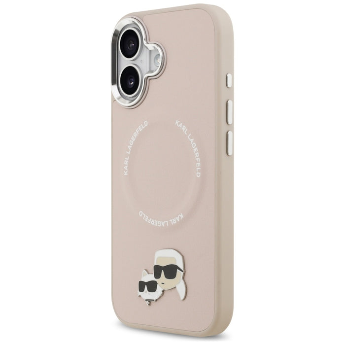 Karl Lagerfeld Karl &amp; Choupette Pins MagSafe Case for iPhone 17 Pink