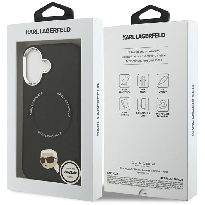 Karl Lagerfeld Karl Pin MagSafe Case for iPhone 17 - Black