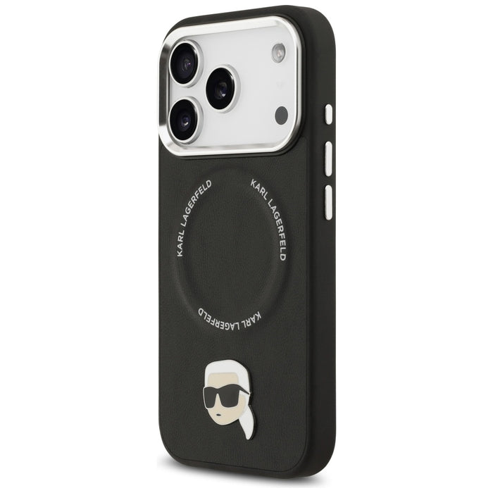 Karl Lagerfeld Karl Pin MagSafe Case for iPhone 17 Pro Max - Black
