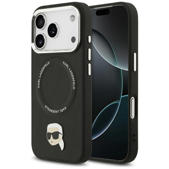 Karl Lagerfeld Karl Pin MagSafe Case for iPhone 17 Pro Max - Black