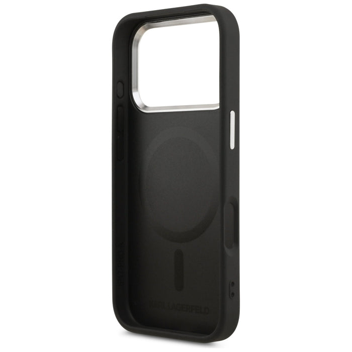 Karl Lagerfeld Point &amp; Metal Logo MagSafe Case for iPhone 17 Pro - Black