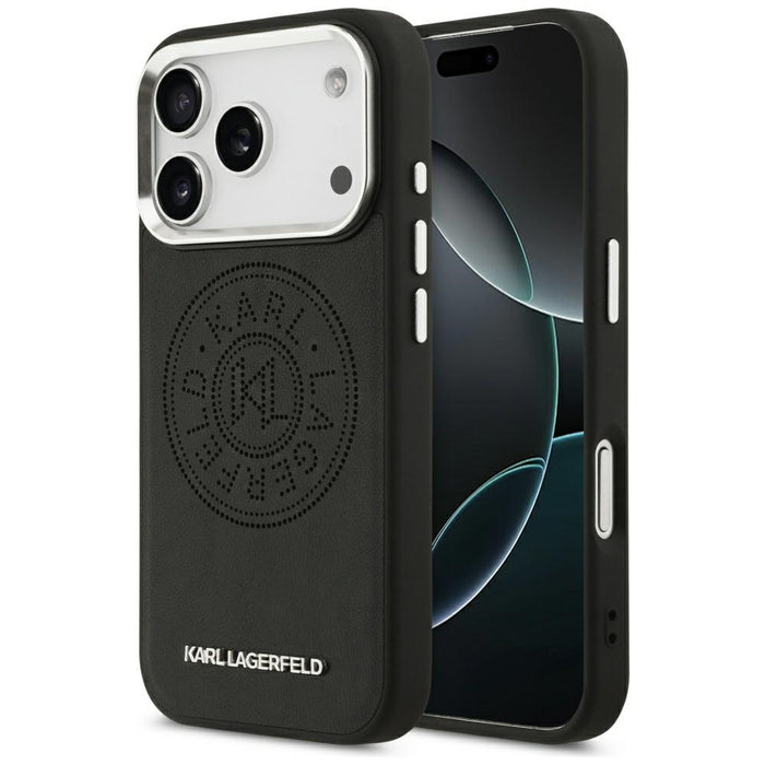 Karl Lagerfeld Point &amp; Metal Logo MagSafe Case for iPhone 17 Pro Max - Black