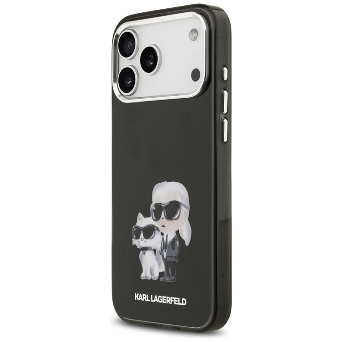 Karl Lagerfeld IML Aquarelle Karl &amp; Choupette &amp; Logo MagSafe Case for iPhone 17 Pro - Black