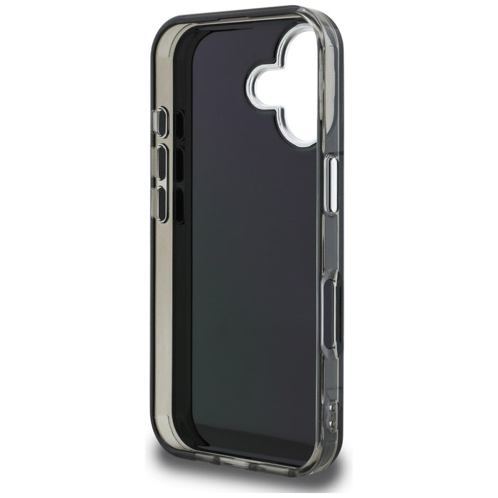 Karl Lagerfeld IML Aquarelle Karl &amp; Choupette &amp; Logo iPhone 16 Case - Black