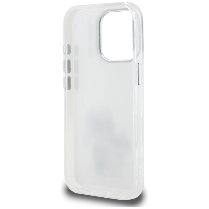 Karl Lagerfeld IML Aquarelle Karl &amp; Choupette &amp; Logo iPhone 16 Pro Case - White