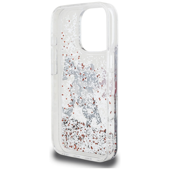 Karl Lagerfeld Liquid Glitter Choupette Logo Case for iPhone 16 Pro Max - Clear