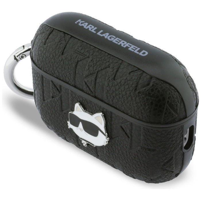 Karl Lagerfeld Monogram Choupette Head Case for AirPods Pro 3 - Black