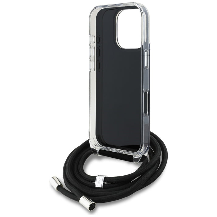 Karl Lagerfeld IML Crossbody Karl&amp;Choupette Head Case for iPhone 16 Pro Max - Black