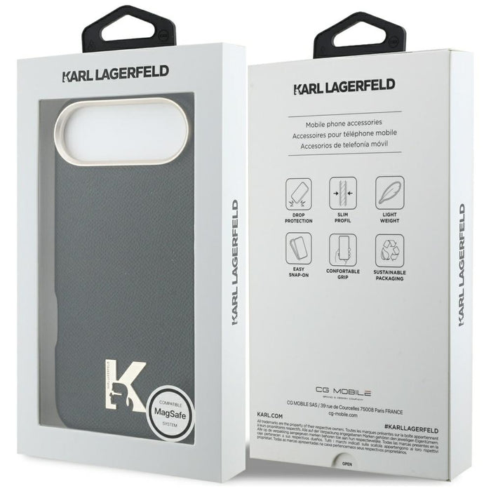 Karl Lagerfeld Karl Head Logo MagSafe Case for iPhone Air - Black
