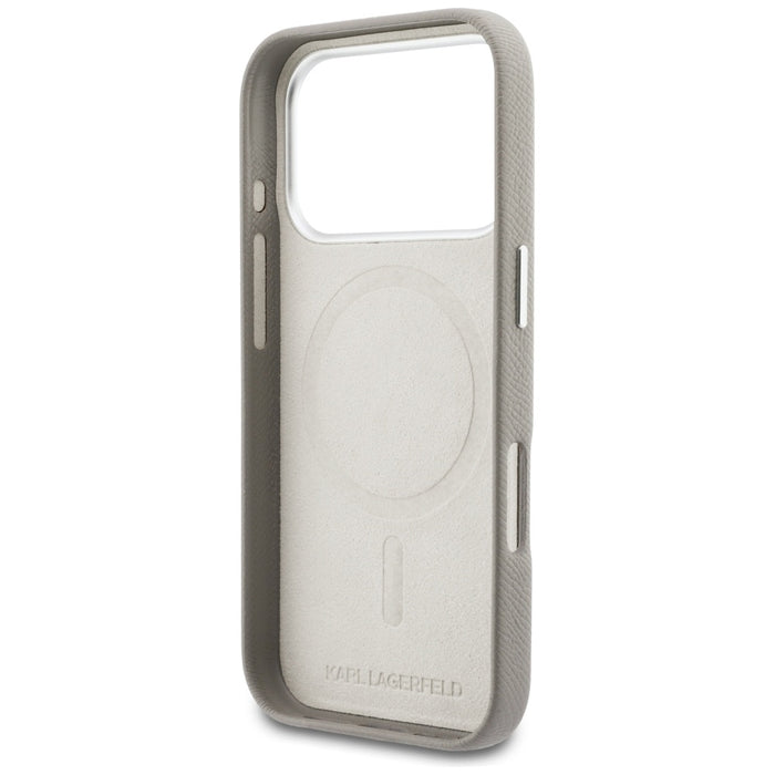 Karl Lagerfeld Karl Head Logo MagSafe Case for iPhone 17 Pro - Gray