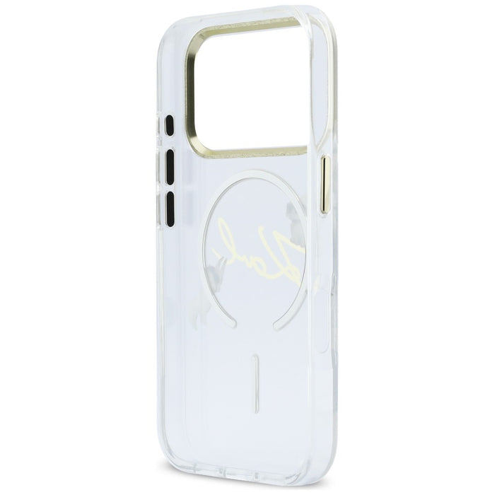 Karl Lagerfeld IML Choupettes Karl Script Logo MagSafe Case for iPhone 17 Pro Max - Clear