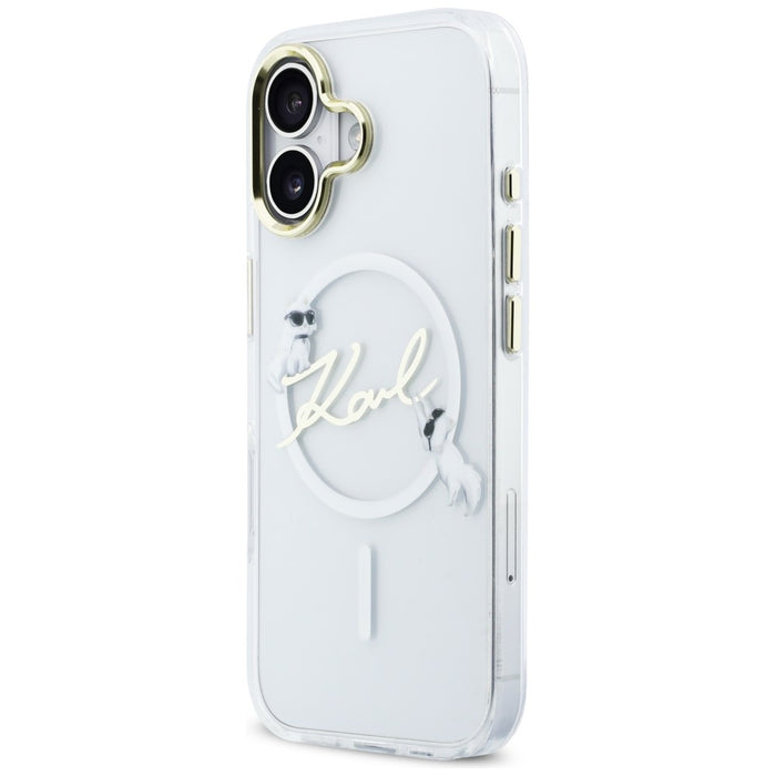 Karl Lagerfeld IML Choupettes Karl Script Logo MagSafe iPhone 17 Case - Clear