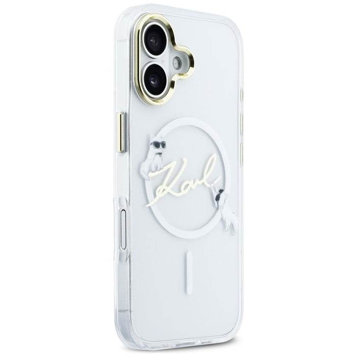 Karl Lagerfeld IML Choupettes Karl Script Logo MagSafe iPhone 17 Case - Clear