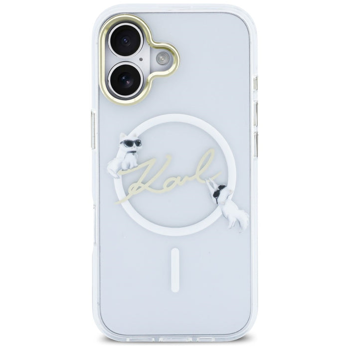 Karl Lagerfeld IML Choupettes Karl Script Logo MagSafe iPhone 17 Case - Clear