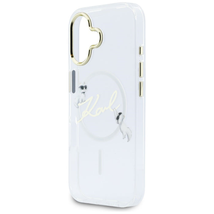 Karl Lagerfeld IML Choupettes Karl Script Logo MagSafe iPhone 17 Case - Clear