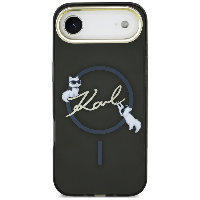 Karl Lagerfeld IML Choupettes Karl Script Logo MagSafe iPhone Air Case - Black