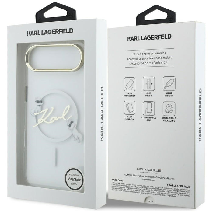 Karl Lagerfeld IML Choupettes Karl Script Logo MagSafe iPhone Air Case - Clear