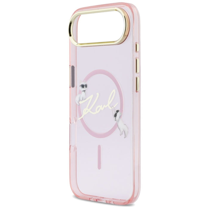 Karl Lagerfeld IML Choupettes Karl Script Logo MagSafe iPhone Air Case - Pink
