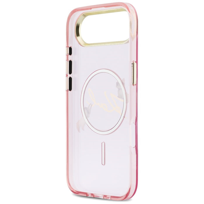 Karl Lagerfeld IML Choupettes Karl Script Logo MagSafe iPhone Air Case - Pink