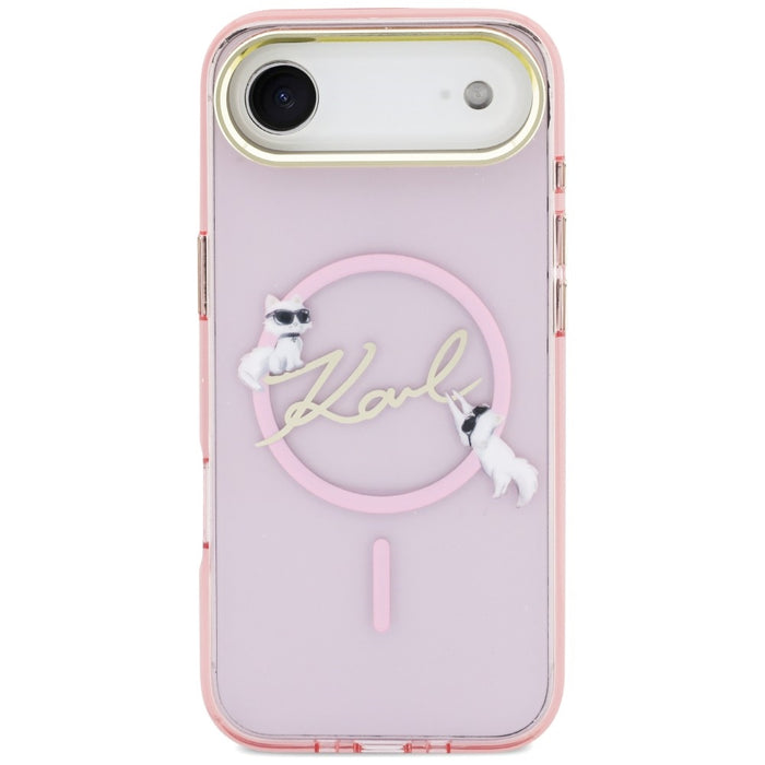 Karl Lagerfeld IML Choupettes Karl Script Logo MagSafe iPhone Air Case - Pink