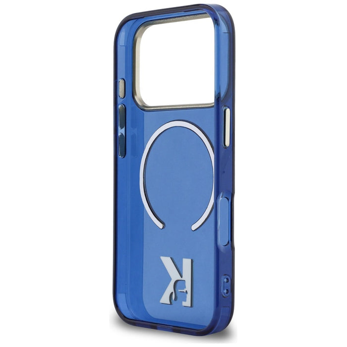 Karl Lagerfeld IML K Head Logo MagSafe Case for iPhone 17 Pro Max - Blue