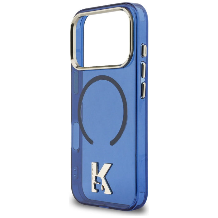Karl Lagerfeld IML K Head Logo MagSafe Case for iPhone 17 Pro Max - Blue